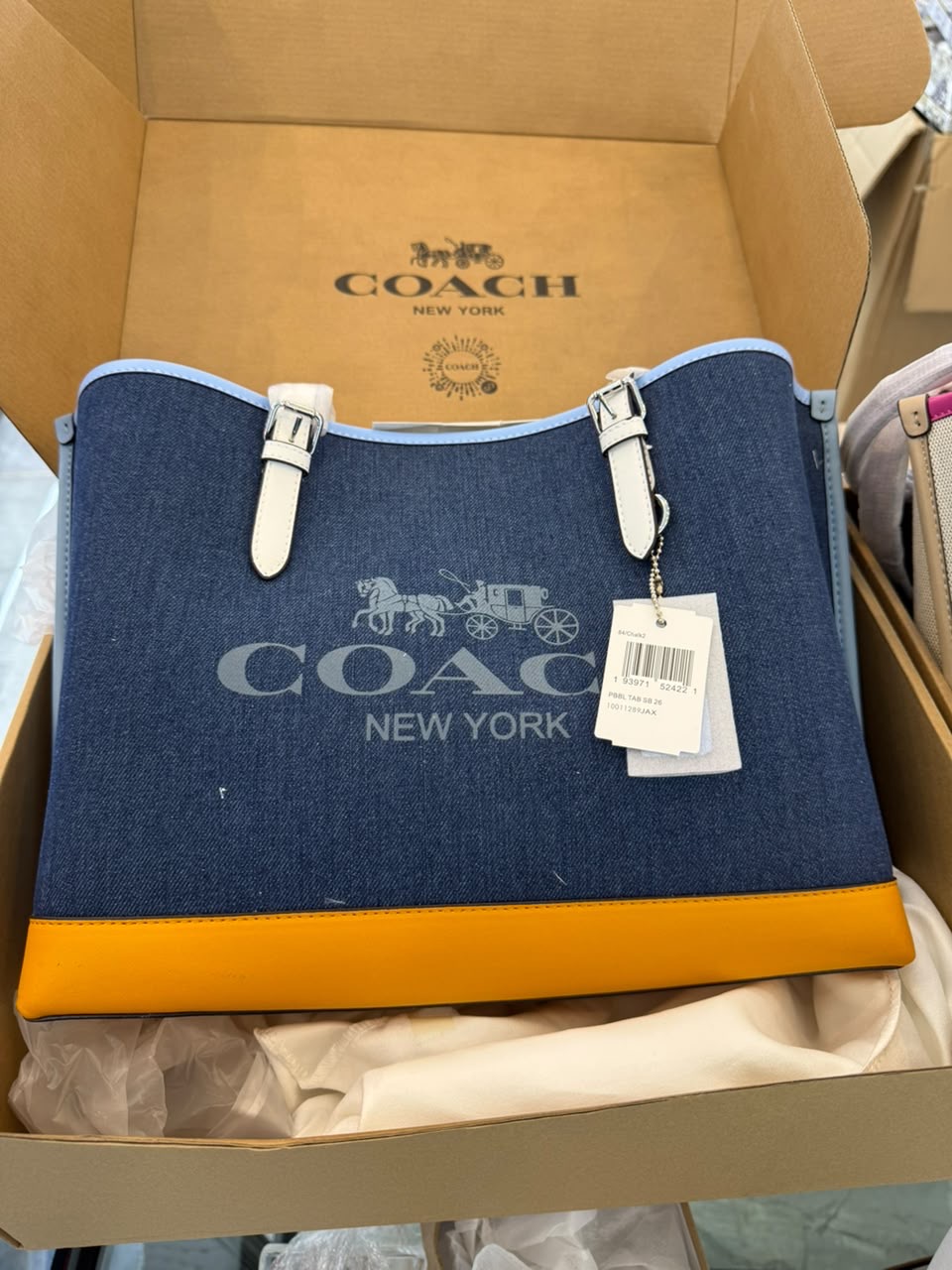 LILY COACH TOTE BAG BLUE